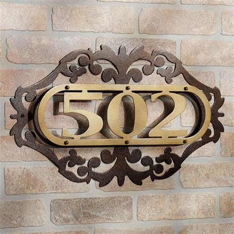 house number signs metal|metal house signs personalized.